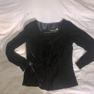 4/$20 J. McLaughlin Black Velvet Blouse